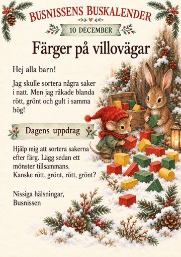 Brev 10 december: Färger på villovägar