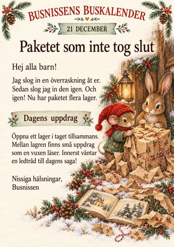 Brev 21 december: Paketet som inte tog slut