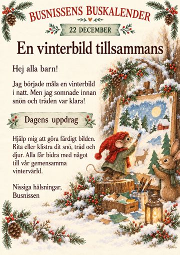 Brev 22 december: En vinterbild tillsammans