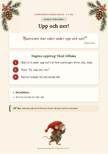 Lucka 6 december: Upp och ner!