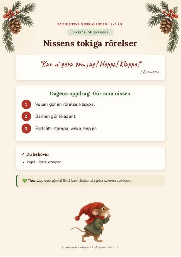 Lucka 14 december: Nissens tokiga rörelser