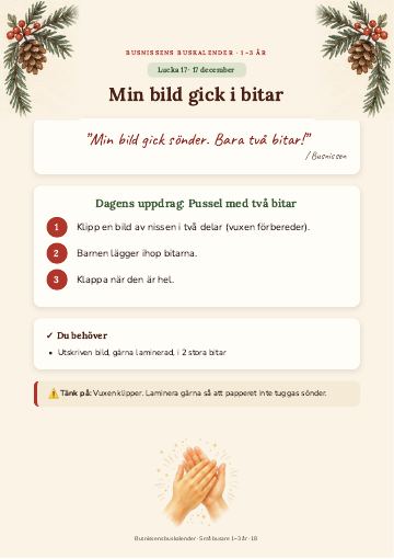 Lucka 17 december: Min bild gick i bitar