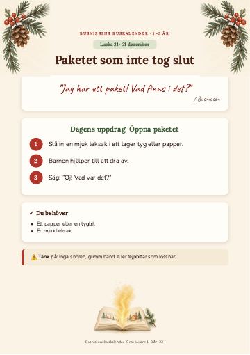 Lucka 21 december: Paketet som inte tog slut