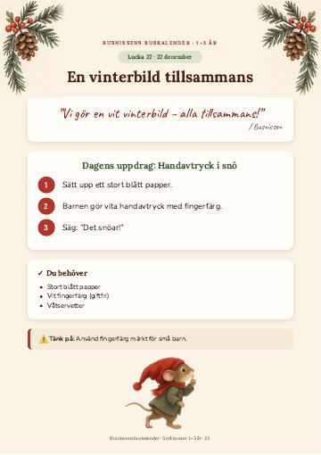 Lucka 22 december: En vinterbild tillsammans